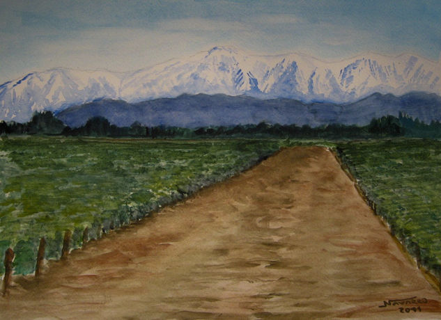 "Viñedos" Watercolour Paper Landscaping