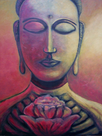 Lord Buddha Oil Canvas Portrait