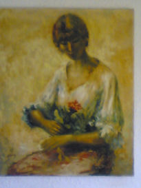 Mujer y rosa