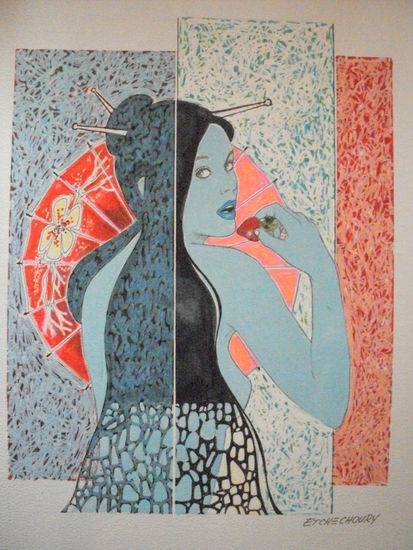 MUJER DE AZUL 