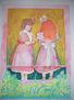niñas en el jardin