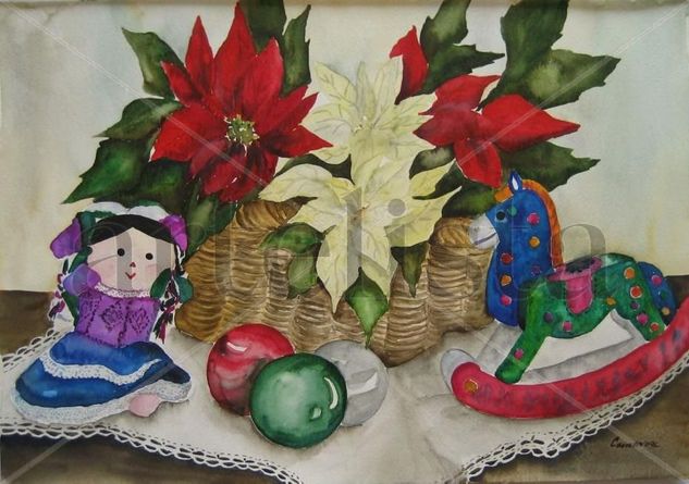 Navidad Watercolour Paper Still Life Paintings