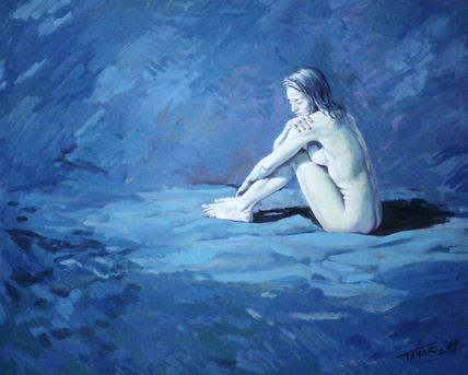 Mujer en Azul