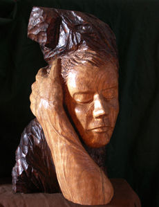 Ametsetan (En sueños) Wood Figurative