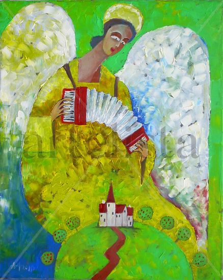 Klezmer Angel Oil Canvas Others