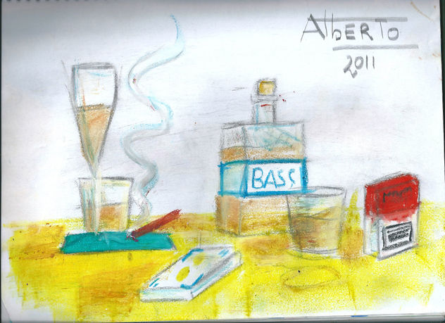 bodegon con botella