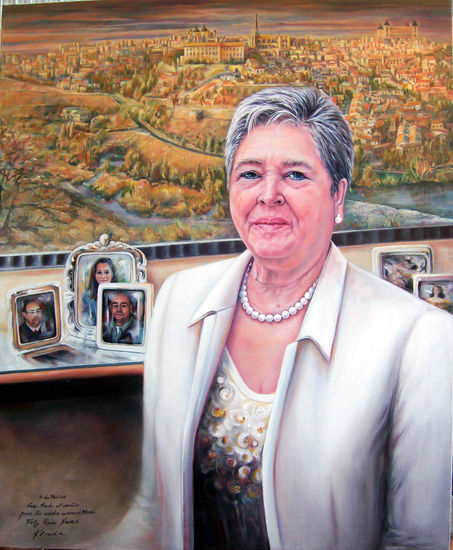 Dña. Fely Ruiz Navas Óleo Lienzo Retrato