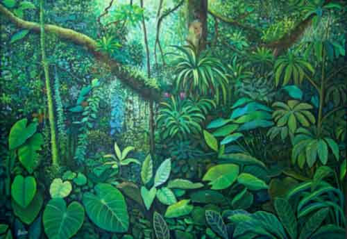 La Jungla Oil Canvas Landscaping