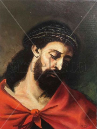 Retrato de Jesus Oil Canvas Portrait