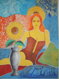 Mujer de amarillo