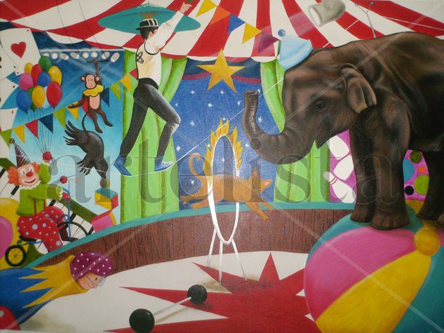 Circus Acrylic Canvas Landscaping