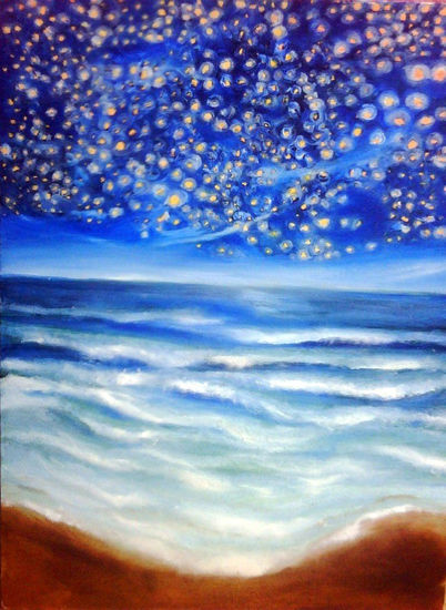 Firmamento estrellado Oil Canvas Landscaping