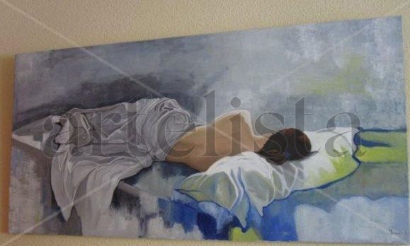 Mujer dormida Oil Canvas Figure Painting