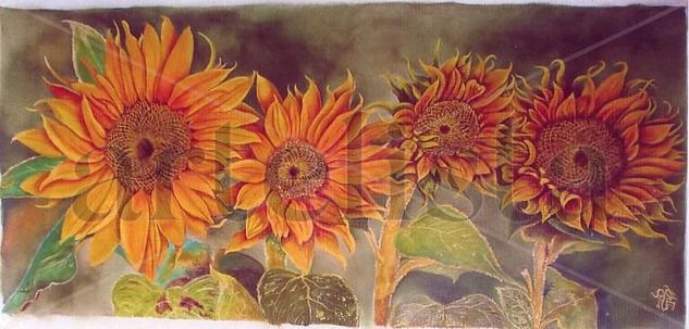 GIRASOLES Oil Canvas Floral Painting