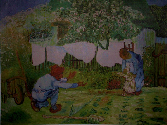 Copia Primeros pasos Vv.Gogh Óleo Lienzo Paisaje