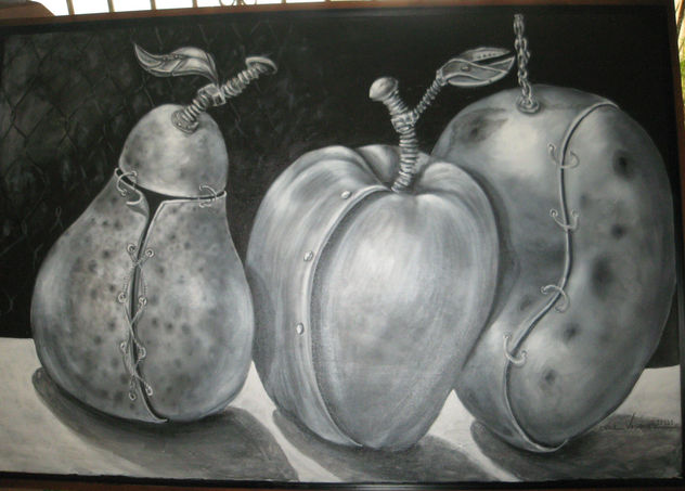 frutas metalizando