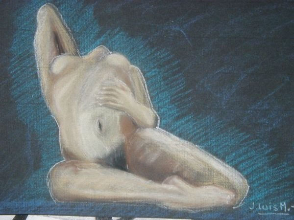 Inquietud desnuda Pastel Papel Desnudos