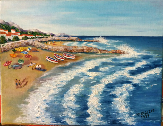 Verano del 97 Oil Canvas Marine Painting