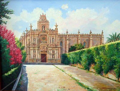 Cartuja de Jerez, segunda portada Oil Panel Landscaping