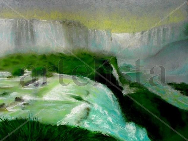 Catarata de Iguazú Pastel Paper Landscaping