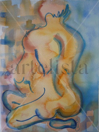 take a bow Watercolour Paper Nude Paintings