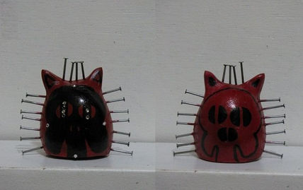 Red skull cat