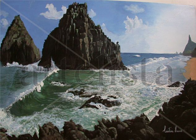 Fernando de Noronha Acrílico Tela Paisaje