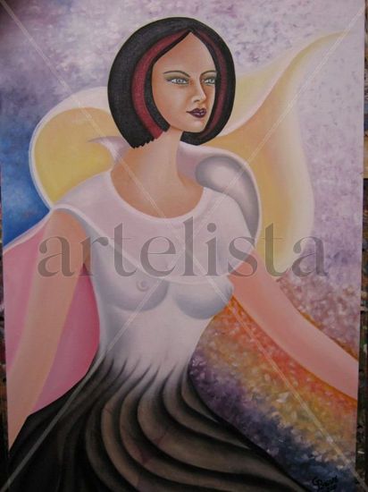 modelo de pasarela Oil Canvas Figure Painting