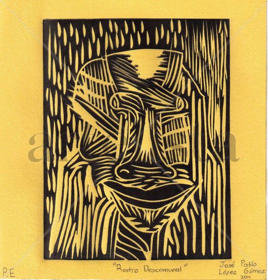 Rostro Descomunal Linocut