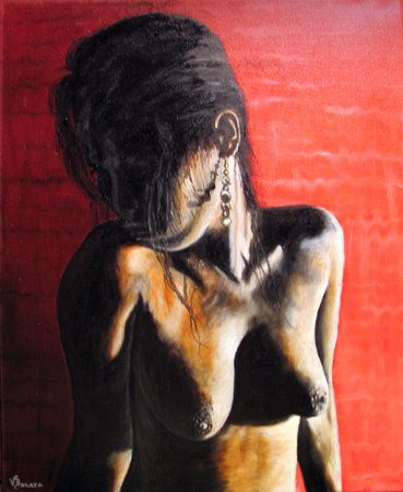 Pendiente Oil Textile Nude Paintings