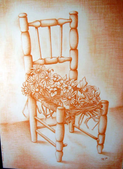 Floreciendo Pastel Paper Floral Painting