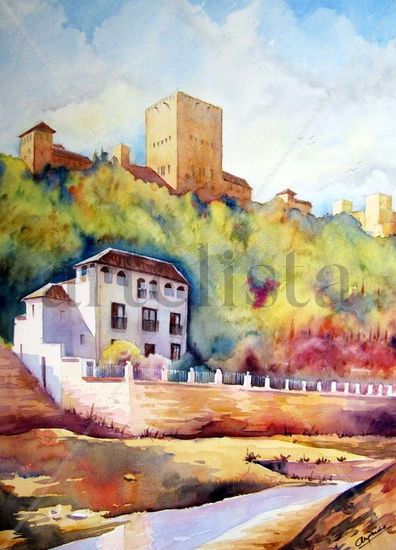 Carmen del granaillo Acuarela Papel Paisaje