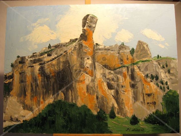 Cañón del Río Lobos Óleo Lienzo Paisaje