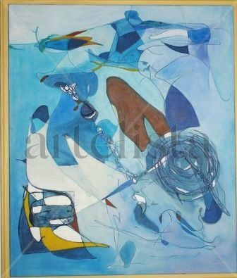 ABSTRACTO AZUL III Mixed media Canvas Others