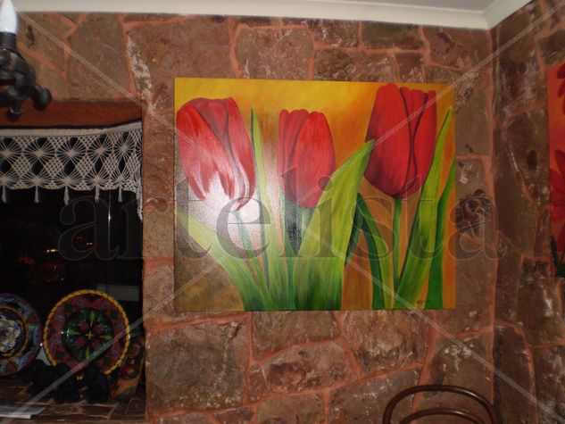 tulipanes cristalinos Oil Canvas Landscaping