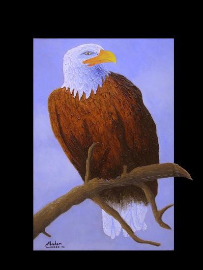 El Aguila en el Palo Oil Canvas Others