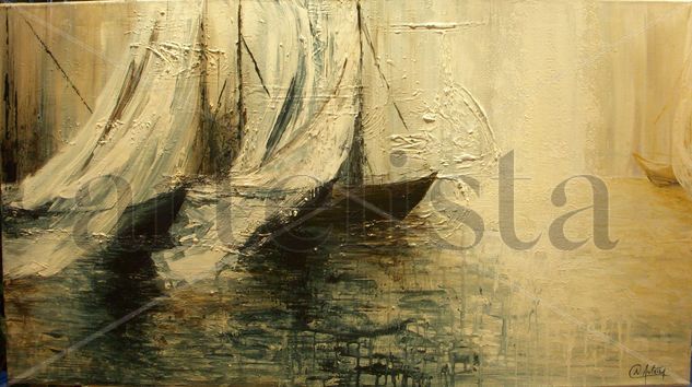 Historias de vida Mixed media Canvas Marine Painting