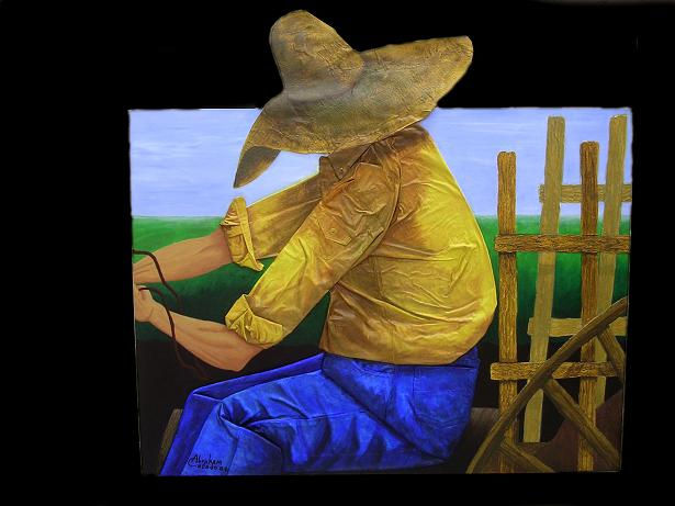 El hombre y su carreta Oil Canvas Others