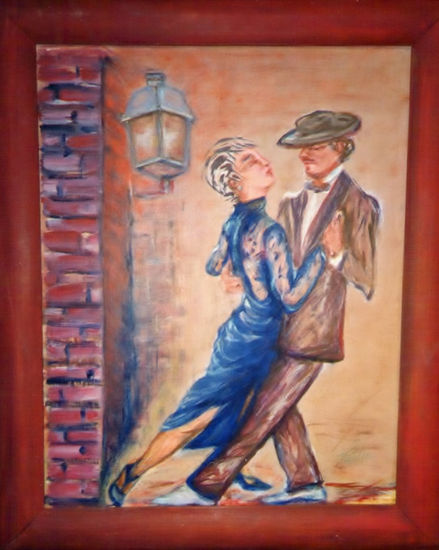 Tango - El Farolito Acrylic Panel Figure Painting