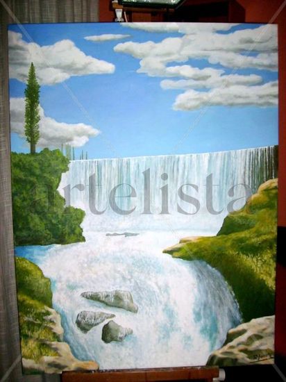 Paisaje de CATARATA Oil Canvas Landscaping