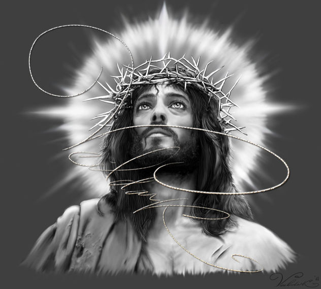 Retrato de Jesus en la Pasion de Cristo.