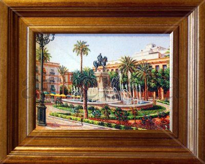 Plaza del Arenal I Oil Canvas Landscaping