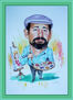 caricatura del pintor ismael checo