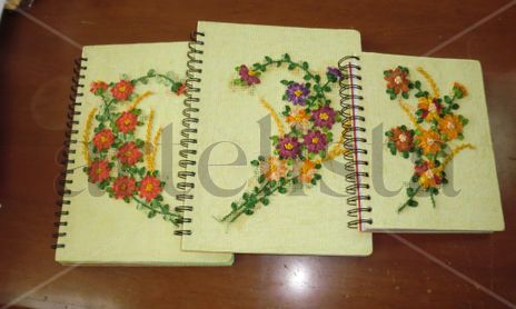 Trabajos bordados con cinta