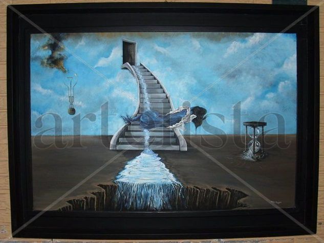 tuve un sueño:soñe ser parte del cielo Acrylic Canvas Landscaping