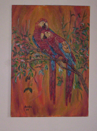 guacamayas Oil Canvas Landscaping