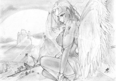 Angel a la espera 32 Pencil