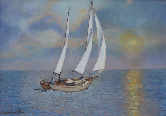 Viento en calma Oil Canvas Marine Painting