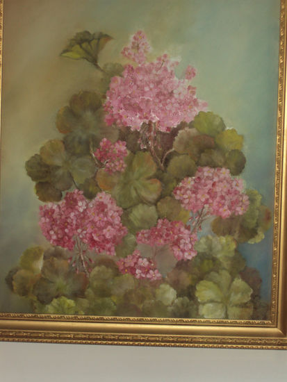 Geranios Oil Canvas Floral Painting