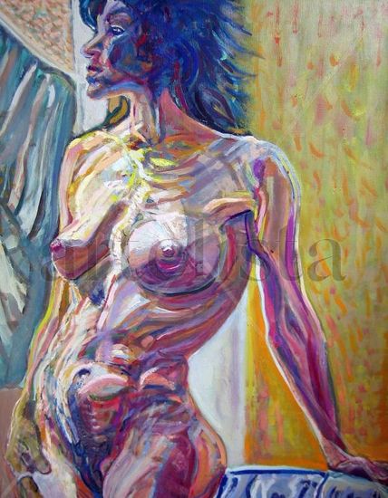 modelo LOU Oil Canvas Figure Painting